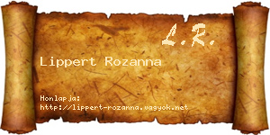 Lippert Rozanna névjegykártya